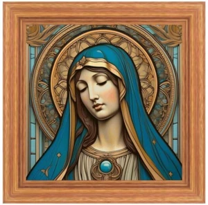 Art Nouveau Madonna Virgin Mary Cross Stitch Design Chart, Photo LARGE Chart - Picture 1 of 7