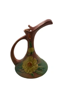 Jarra de cerámica vintage Roseville Pottery Zephyr Lily 1942 - Imagen 1 de 4