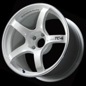 Advan YAD7G38EWMR for TC4 17x8.0 +38 5-114.3 Racing White Metallic & Ring Wheel - Picture 1 of 1