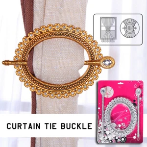 2 Stck. Luxus Diamant Fenster Vorhang Brosche Raffhalter Clip Schnalle Halter Dekoration - Bild 1 von 12
