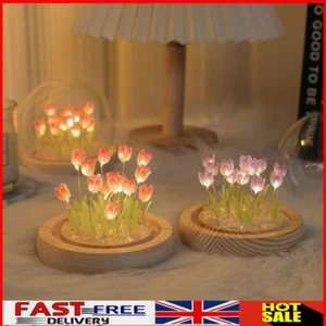 Table Lamps Plastic Artificial Flower Lamp Artificial Tulip Flower Night Light - Picture 1 of 24
