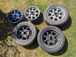 5 x Minilite-Style Inc Mistral Mod Wheels Matching Pairs For Refurbishment BU10 - Picture 1 of 18