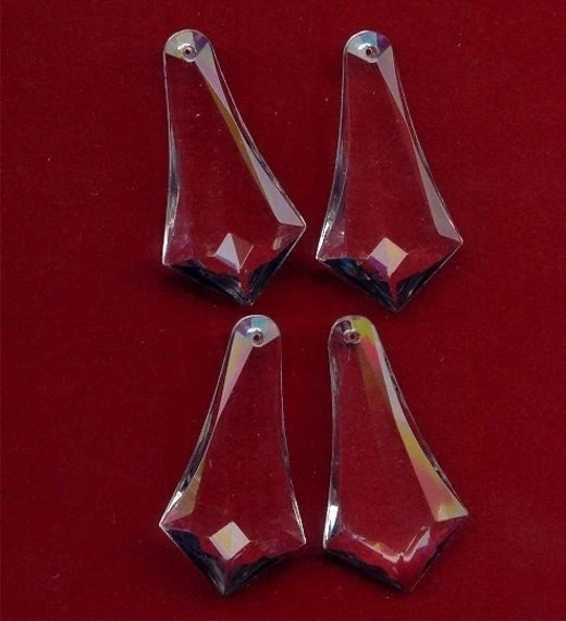 6 CRISTAL ACRÍLICO VINTAGE 42x22mm. COLGANTES FACETADOS 6929 Foto 1 de 1