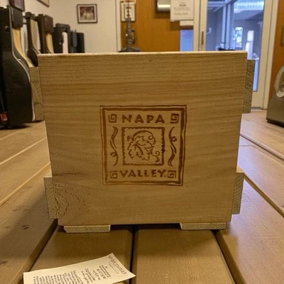 Caja de madera de almacenamiento Napa Valley Wine Crate CD DVD PlayStation vintage 10" X 5,5" Foto 1 de 4