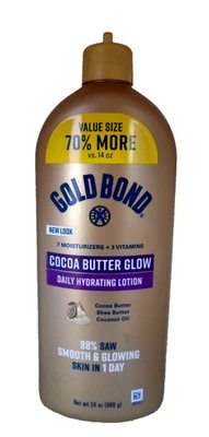 Loción hidratante diaria Gold Bond Cocoa Butter Glow - BOMBA ROTA 24 OZ - RECARGA Foto 1 de 3