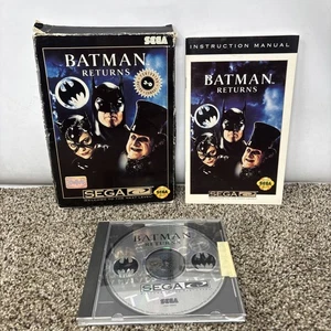 Batman Returns Sega CD 1993 Black Box CIB Complete Retail - Picture 1 of 14
