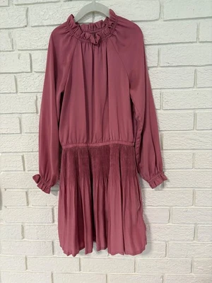 girls mauve rose mayoral dress Size 10 Slim Cut  long sleeve drop waist - Image 1 of 2