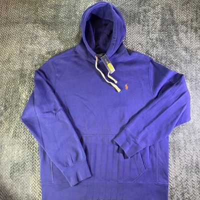 De colección Polo Ralph Lauren Para Hombres Púrpura Sudadera con Capucha Naranja Pony Logo Talla L Foto 1 de 4