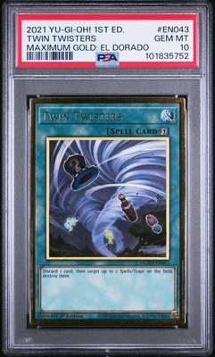 Twin Twisters *PSA GEM MINT 10* 1st Ed * MGED-EN043 * Gold Rare * 2021 * Yugioh - Image 1 of 2