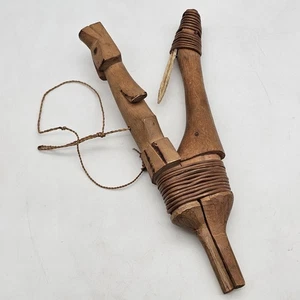 Vintage Native American Hand Carved Wooden Halibut Fishing Hook Northwest - Picture 1 of 14