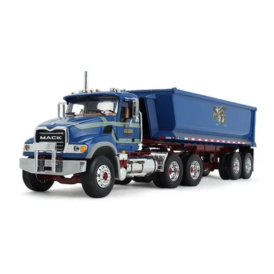 2025 First Gear 1:34 *SID KAMP* Blue MACK Granite Semi Truck & Dump Trailer NIB! - Image 1 of 4