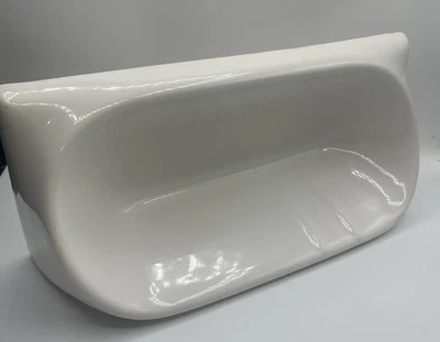 Bandeja de jabón repisa estante de ducha de porcelana blanco cremoso brillante NOS DE COLECCIÓN Foto 1 de 4