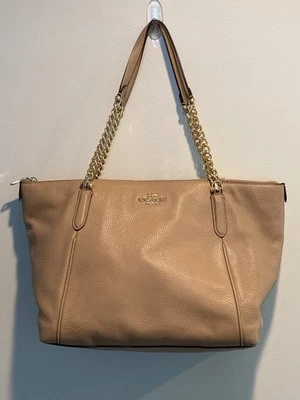 Coach Ava chain Tote, Beach wood Leather,excellent Condition - Image 1 of 4