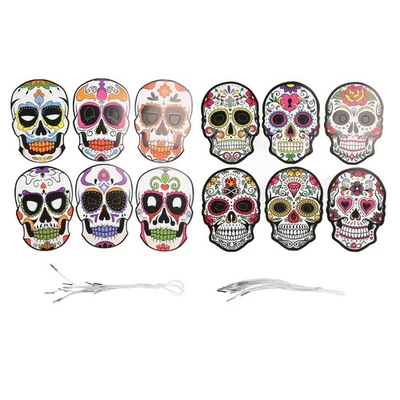 Day Of The Dead Mask With Elastic Band Attractive Halloween Mask For Hallowe - Image 1 of 4