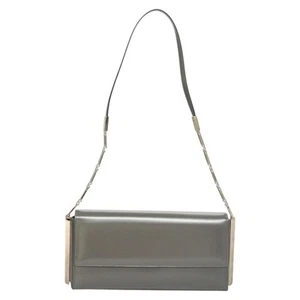 Salvatore Ferragamo Silver Patent Leather shoulder - Picture 1 of 10