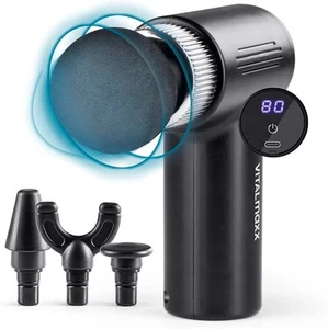 VITALmaxx Mini Massagegerät Massage Pistole Gun mit Akku 4 Aufsätze Drucksensor - Bild 1 von 7