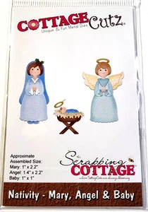 Nativity Mary Angel Baby Jesus Christmas CottageCutz Metal Die CC-343 RETIRED - Picture 1 of 2
