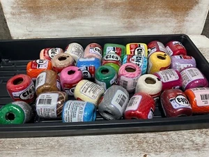 Lot of 30 Circulo CLEA 125 COTTON THREAD SIZE 10 knit crochet embroidery lot E - Picture 1 of 6