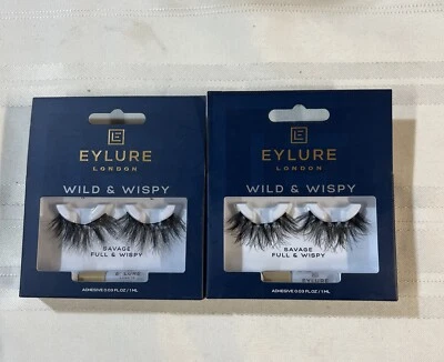 2 EYLURE London Wild & Wispy False Eye Lashes 1 Pr Each - Image 1 of 2