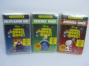 Walt Disney Schoolhouse Rock! VHS Lot (3 Videos) America Multiplication Science - Imagen 1 de 8