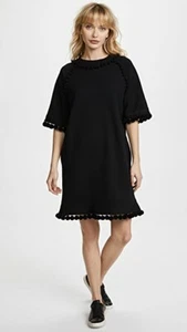 NWT The Marc Jacobs Sweatshirt Dress with Pom Poms xs black Org $395 - Picture 1 of 5