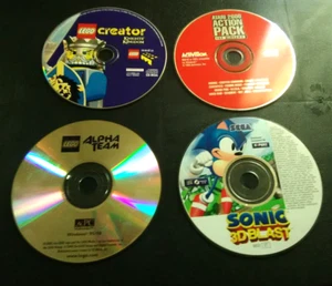 4 -PC game discs, windows. Lego Creator, Sonic 3D Blast, Atari 2600 Action pack. - Afbeelding 1 van 6