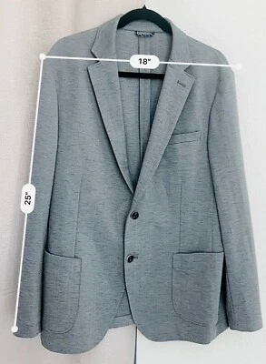 Chaqueta Blazer Neiman Marcus 44 Gris Dos Botones Foto 1 de 4