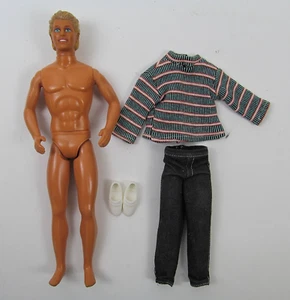 Vintage Ken Doll Mattel 1968 (Body) Blonde Hair w/ Black Jeans Shirt Shoes - Picture 1 of 10