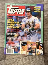 TOPPS Magazine-Premier Issue-Winter, 1990-Jose Canseco Cover-w/Bonus Cards