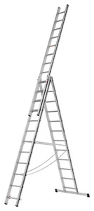 ALU PRO: Mehrzweckleiter, dreiteilig Anzahl Sprossen: 3x12 - Bild 1 von 1
