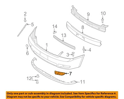 KIA OEM 06-12 Sedona Bumper-Foglight Fog Light / Tow Hook Cover Left 865124D010 - Imagem 1 de 2