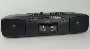 Sony CFS-W304 Portable Stereo Boombox AM/FM Radio Dual Cassette Player - Picture 1 of 11