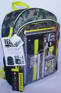 School Yard Vibes Juego de 11 Piezas Mochila Rey de los Dinosaurios con Accesorios NUEVO - Imagen 1 de 9