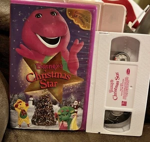 Barney's Christmas Star VHS Childrens’s Video The Purple Dinosaur Mint Condition - Picture 1 of 4