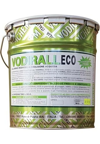 Vodichem Vodirall Eco Alluminio Resinoso Emulsione Acquosa 10L Argento 3536F3582 - Immagine 1 di 1