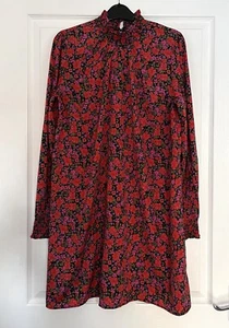 New Look High Neck Chiffon Floral Long Top / Mini Dress Size 12 Oversized BNWT! - Picture 1 of 9