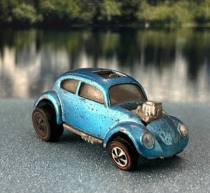 HOT WHEELS REDLINE CUSTOM 1967 VW BEETLE AQUA TEAL BLUE SUNROOF OPEN/CLOSE USA - Picture 1 of 8