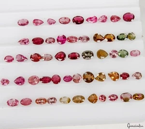 53 Pcs Natural Multi Color Tourmaline 3-5mm Mix Cut Certified Gemstones ~14 Cts - Picture 1 of 6