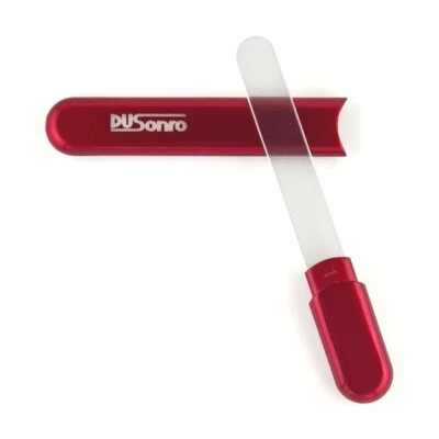 DUSonro, lima mágica de uñas, lima de uñas de vidrio premium con estuche, cristal, rojo Foto 1 de 4