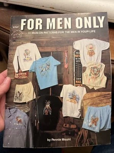 Iron-On Pattern Book 1990 For Men Only Pennie Mount Duncan's Scribble Shirt R41 - Picture 1 of 4