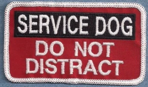 SERVICE DOG DO NOT DISTRACT Service Dog vest patch  - Picture 1 of 1