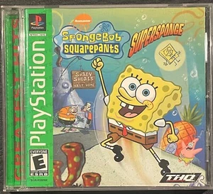 SPONGEBOB SQUAREPANTS SUPERSPONGE (Sony PlayStation 1, 2001) PS1 COMPLETE - Bild 1 von 4