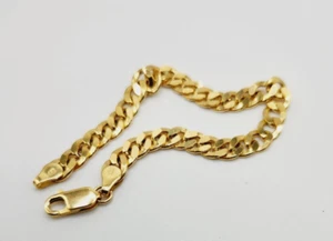 Maglia cordolo cavo oro giallo 10 KT 8,0"" lunga - Foto 1 di 5