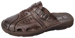 Sandalen - Pantolette - Hausschuhe - Flops  GR. 42 Echt Rind Leder *BRAUN* - Bild 1 von 9