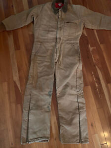Tuf-Nut Duck Brown Coveralls Insulated Usa Farm Ranch Chore Mens Large