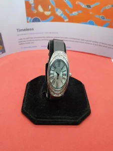 ladies Avon silver tone dress watch,crystal set case & silver face,#b4. - Picture 1 of 8