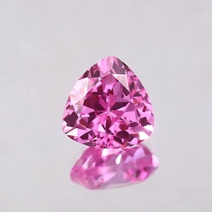 Flawless Ceylon Pink Sapphire 9x9mm | Trillion Cut 4 Ct | DIY Jewelry Gemstone - Picture 1 of 20