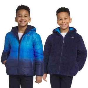 Eddie Bauer Youth Boys' Reversible Jacket, Navy Blue Size L(14/16) - Picture 1 of 6