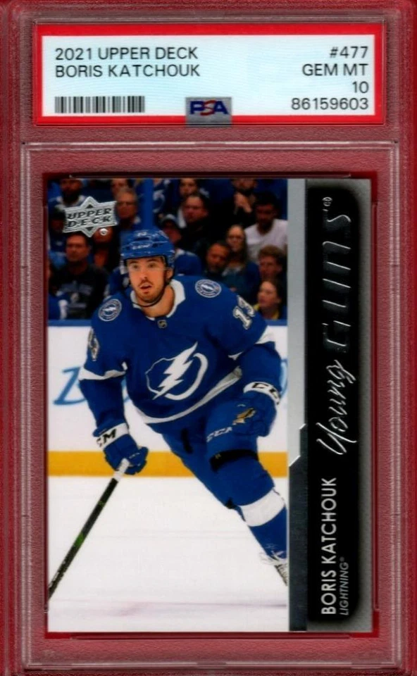 2021-22 UPPER DECK BORIS KATCHOUK YOUNG GUNS ROOKIE #477 PSA 10 UD RC YG GC - Image 1 of 1
