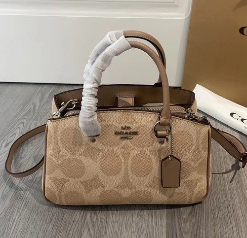 Borsa da donna Coach Cal53 Savannah piccola borsa da trasporto firmata tela outlet NUOVA